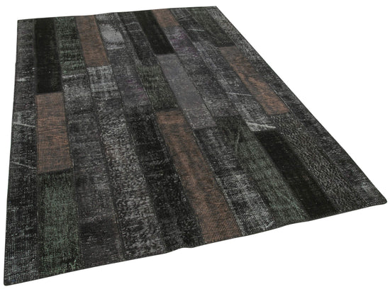 6x8 Black Modern Patchwork Rug - 36914
