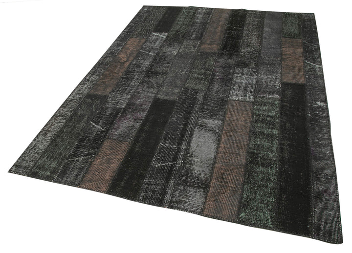 6x8 Black Modern Patchwork Rug - 36914