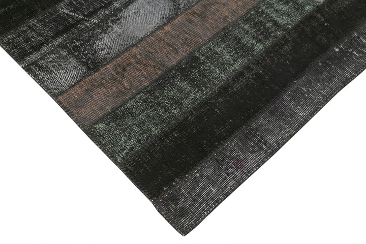 6x8 Black Modern Patchwork Rug - 36914