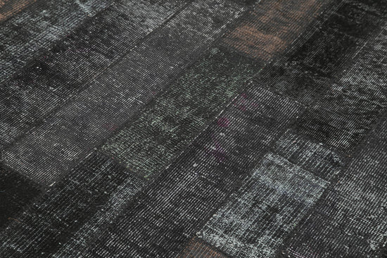 6x8 Black Modern Patchwork Rug - 36914