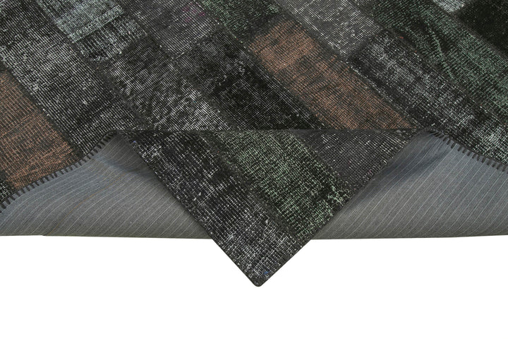 6x8 Black Modern Patchwork Rug - 36914