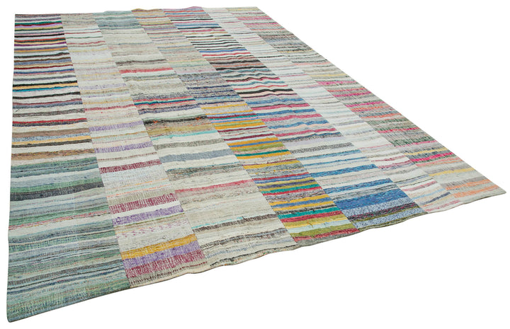 10x13 Beige Kilim Patchwork Rug - 36935