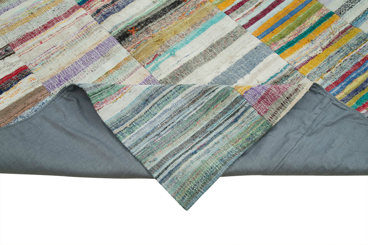 10x13 Beige Kilim Patchwork Rug - 36935