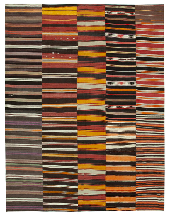 10x13 Multicolor Kilim Patchwork Rug - 36939