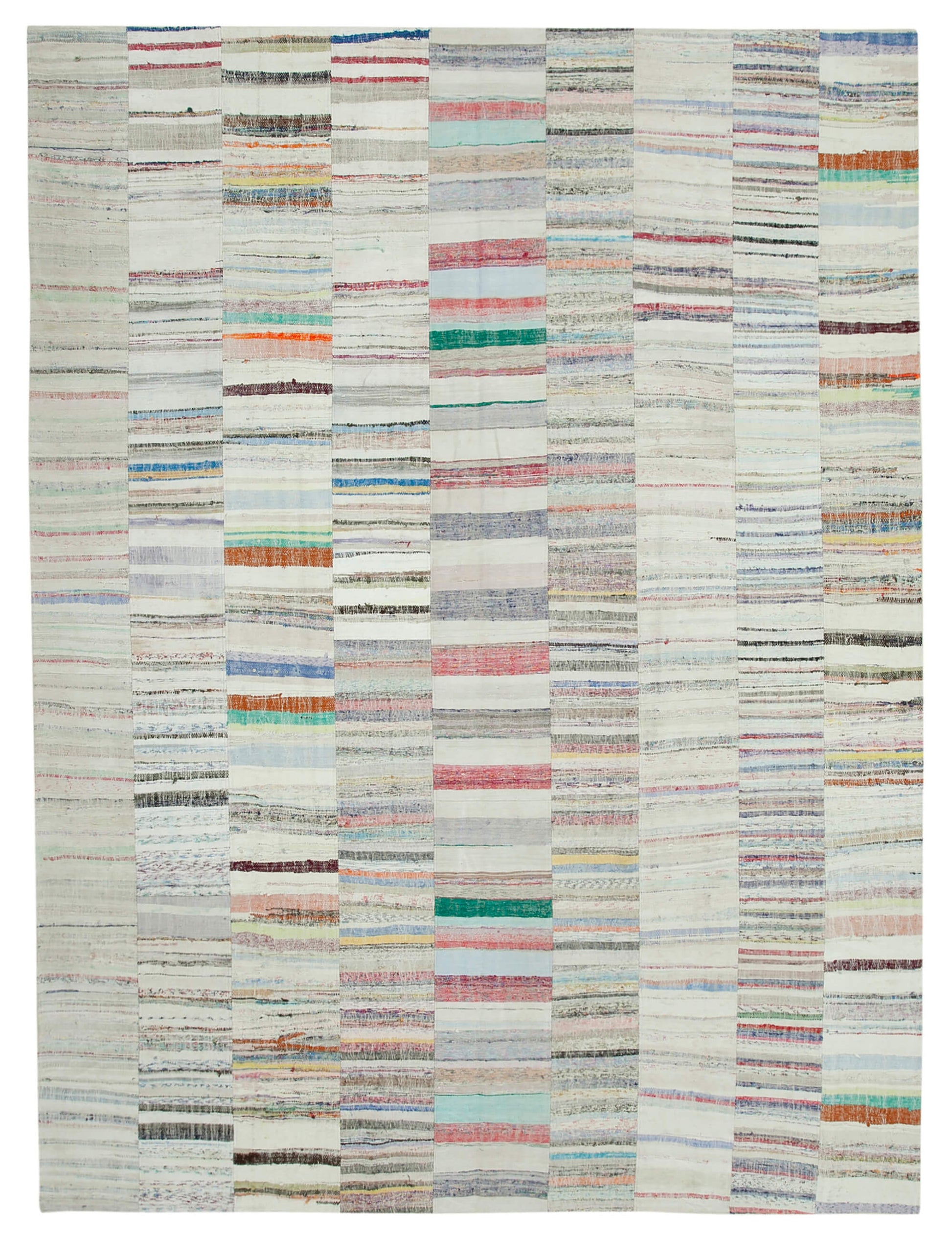 10x13 Beige Kilim Patchwork Rug - 36940