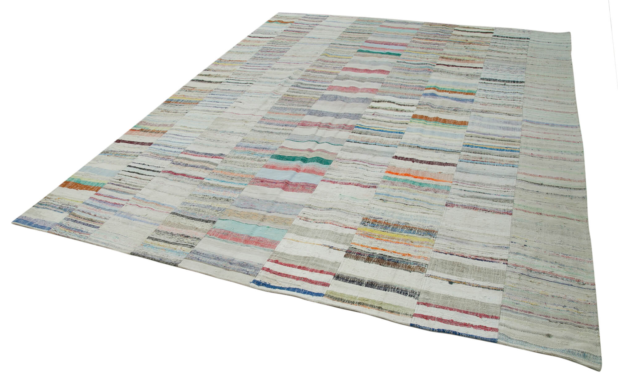 10x13 Beige Kilim Patchwork Rug - 36940