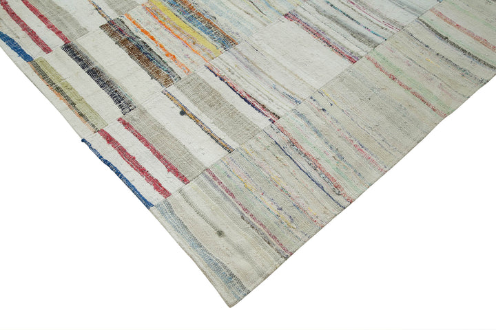 10x13 Beige Kilim Patchwork Rug - 36940