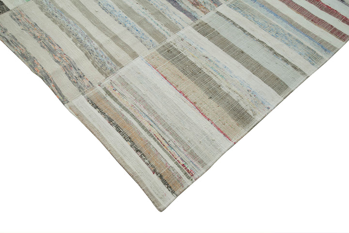 9x13 Beige Kilim Patchwork Rug - 36941