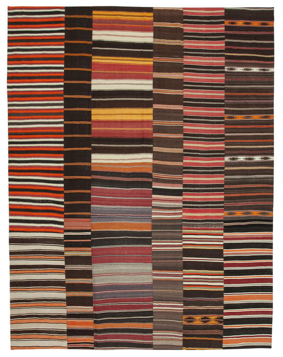 10x13 Multicolor Kilim Patchwork Rug - 36942