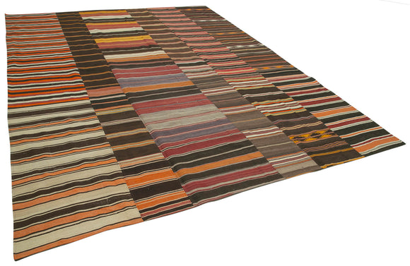 10x13 Multicolor Kilim Patchwork Rug - 36942