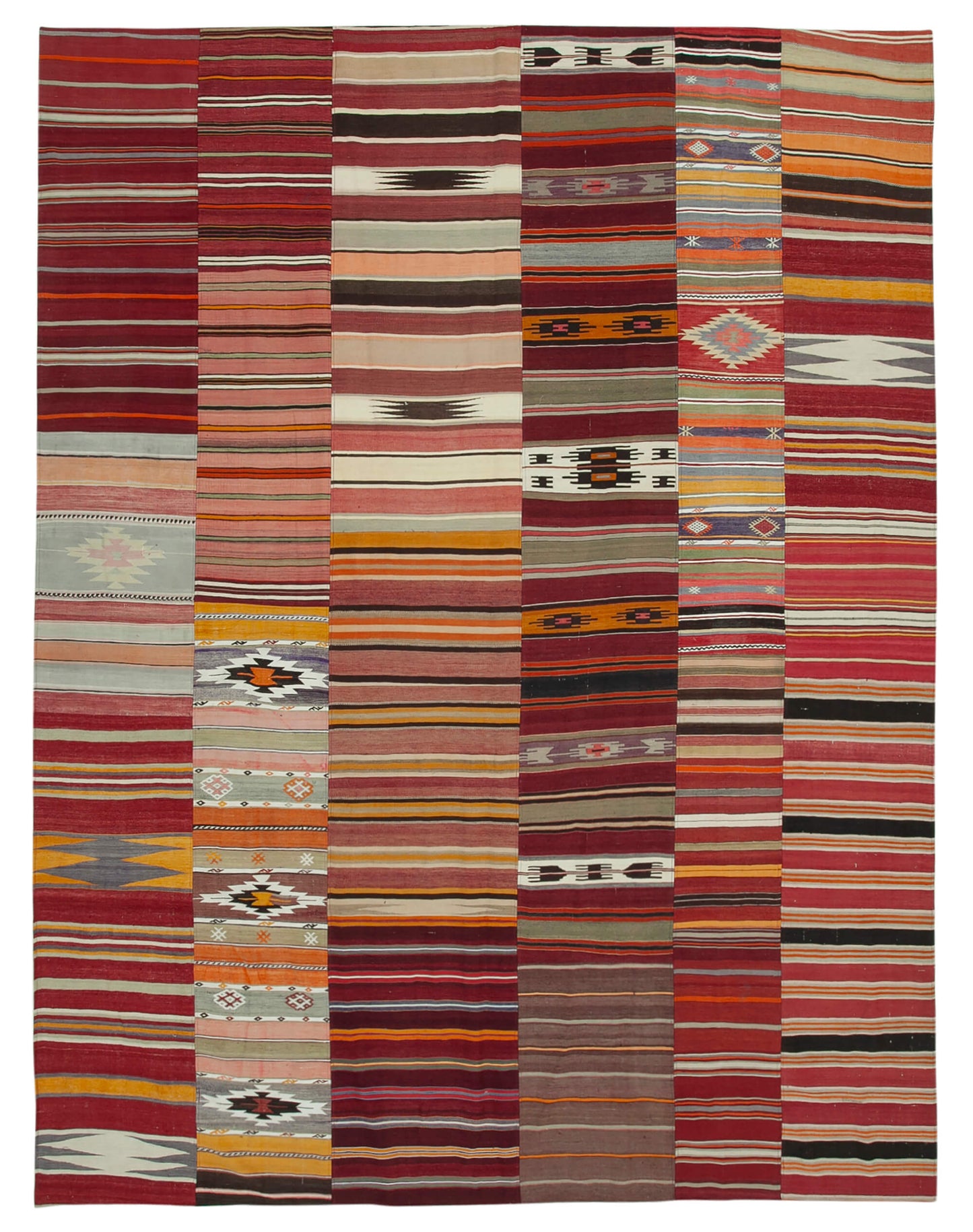 10x13 Multicolor Kilim Patchwork Rug - 36945