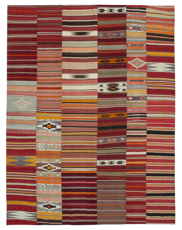 10x13 Multicolor Kilim Patchwork Rug - 36945