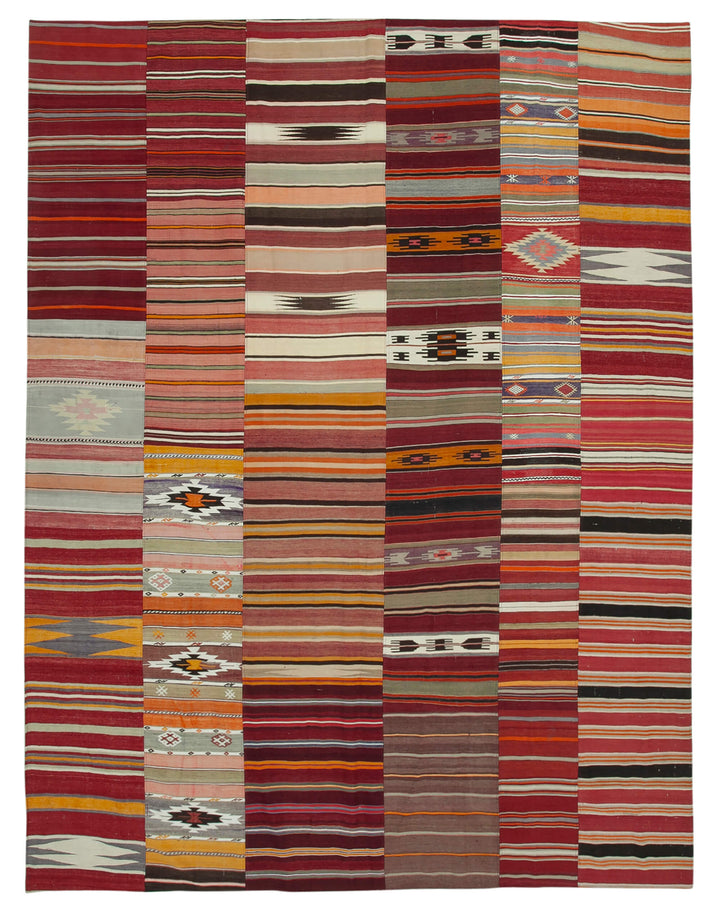 10x13 Multicolor Kilim Patchwork Rug - 36945