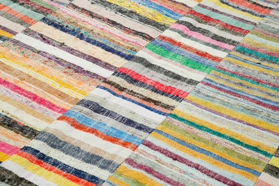 7x10 Multicolor Kilim Patchwork Rug - 36947