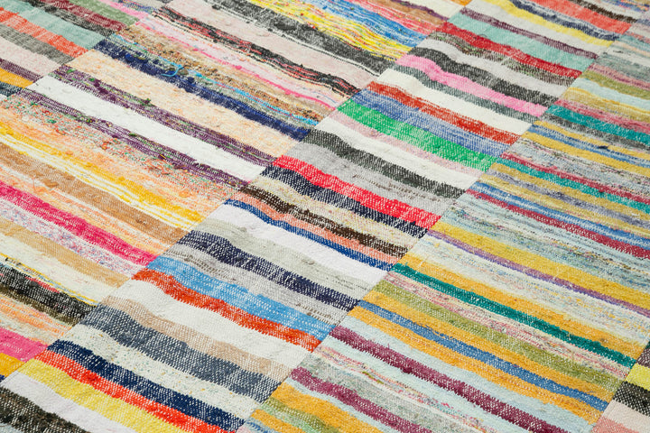 7x10 Multicolor Kilim Patchwork Rug - 36947