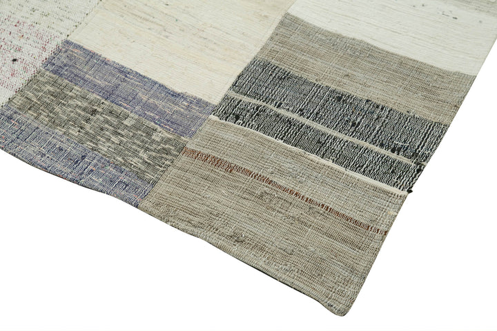 6x8 Beige Kilim Patchwork Rug - 36948