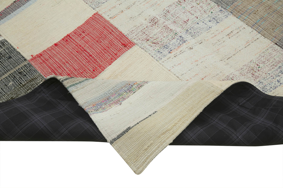 6x8 Beige Kilim Patchwork Rug - 36948