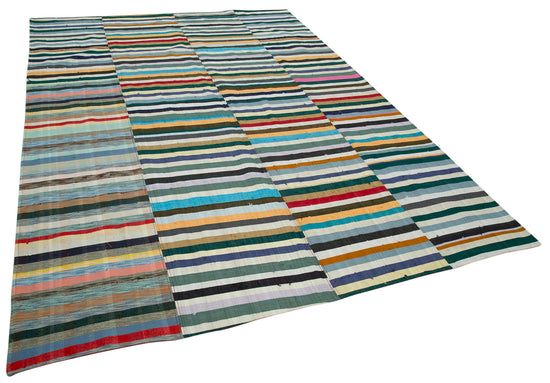 7x10 Multicolor Kilim Patchwork Rug - 36952
