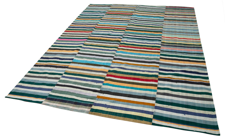 7x10 Multicolor Kilim Patchwork Rug - 36952