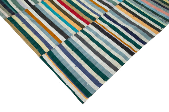 7x10 Multicolor Kilim Patchwork Rug - 36952