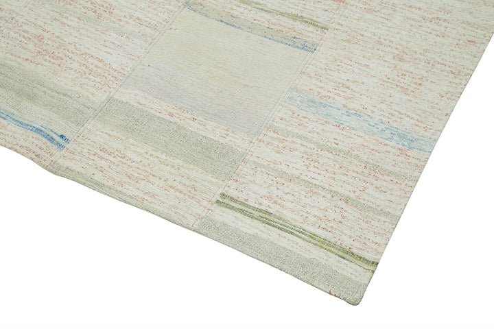 4x7 Beige Kilim Patchwork Rug - 36953