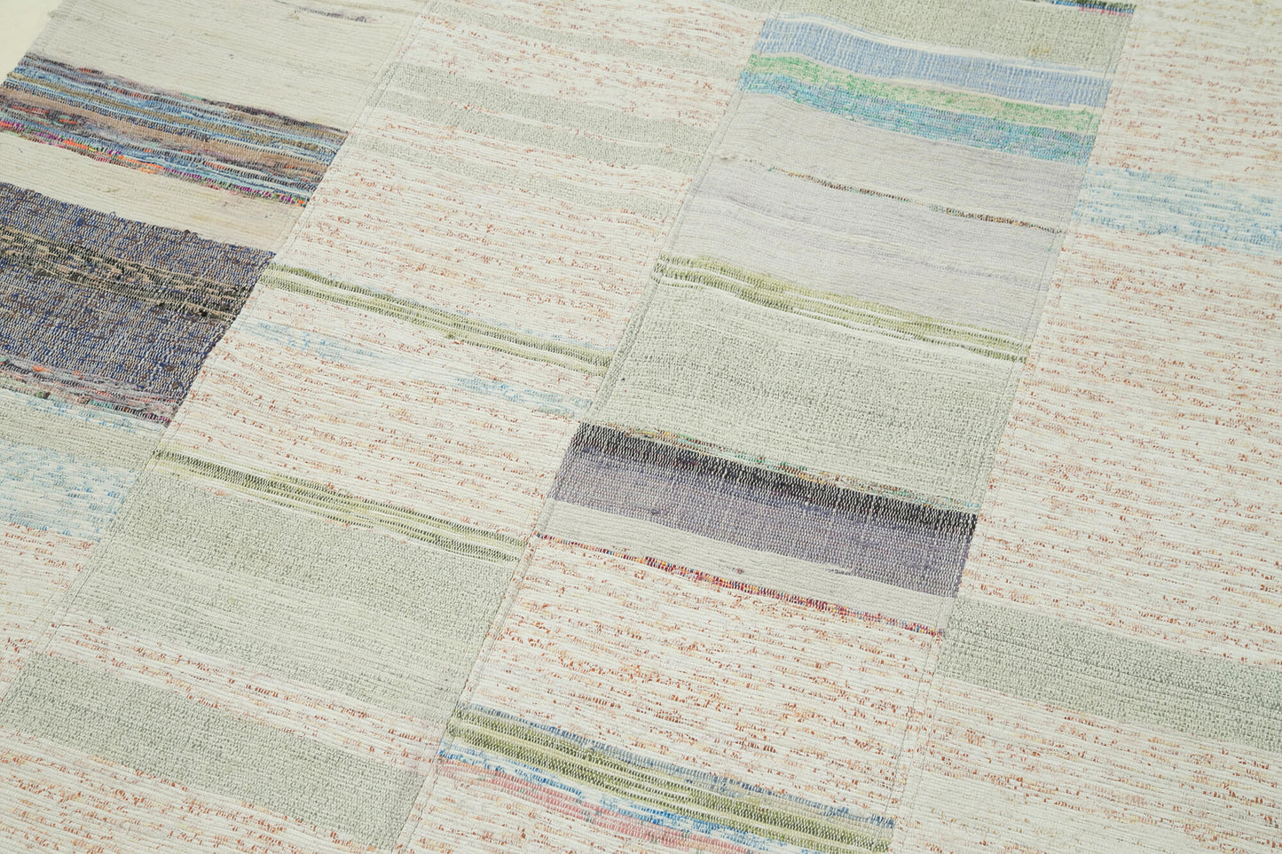 4x7 Beige Kilim Patchwork Rug - 36953