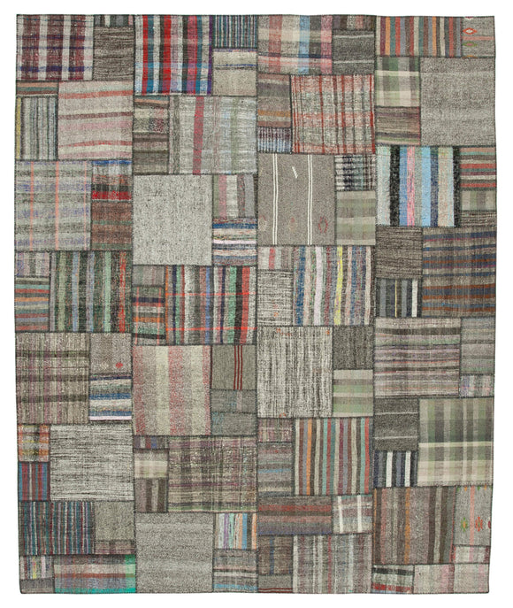 11x13 Multicolor Kilim Patchwork Rug - 36957