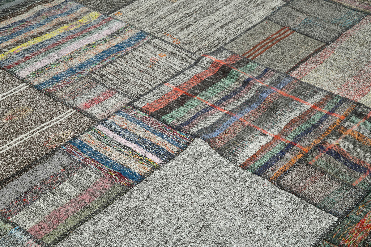 11x13 Multicolor Kilim Patchwork Rug - 36957