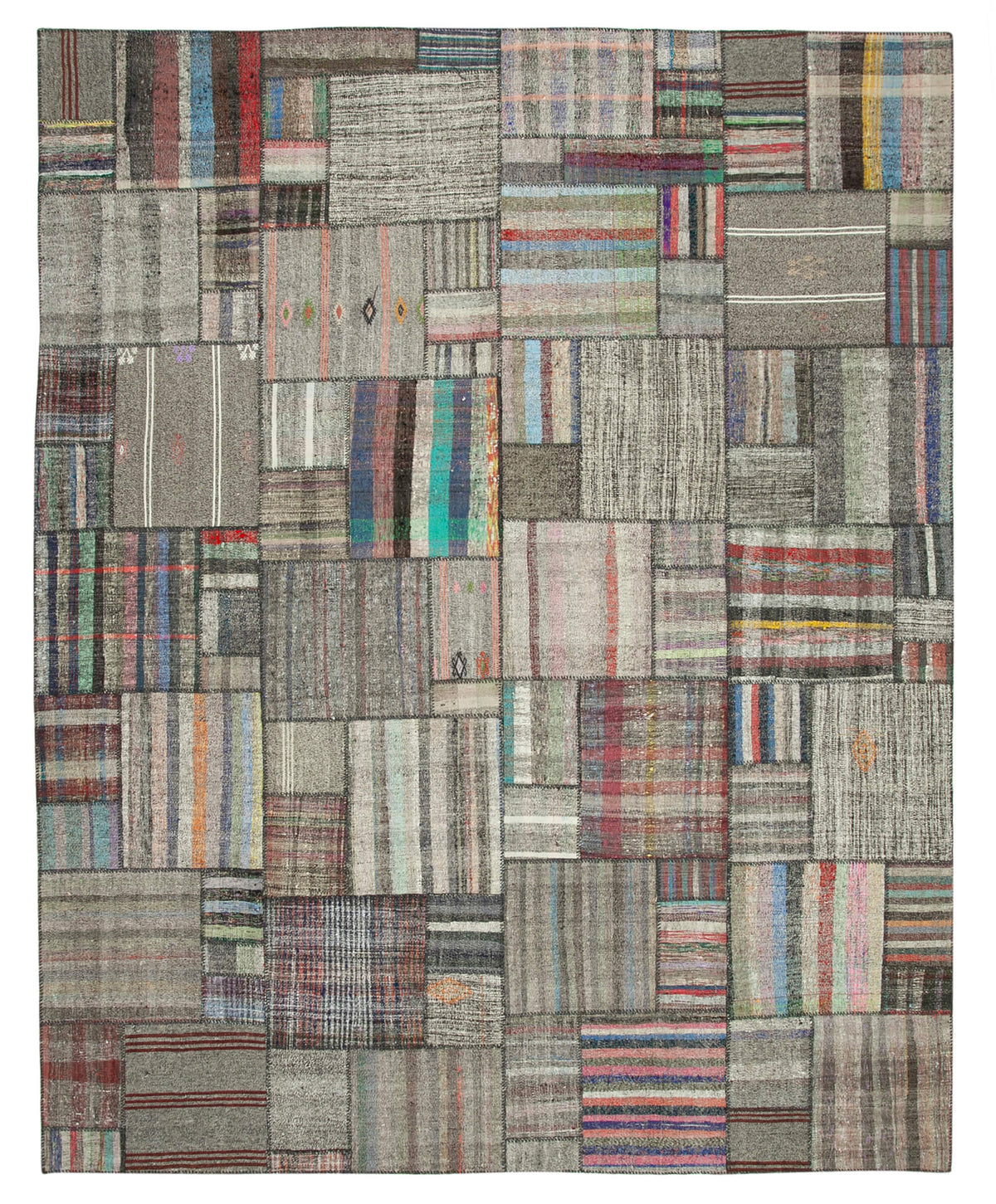 11x13 Multicolor Kilim Patchwork Rug - 36960