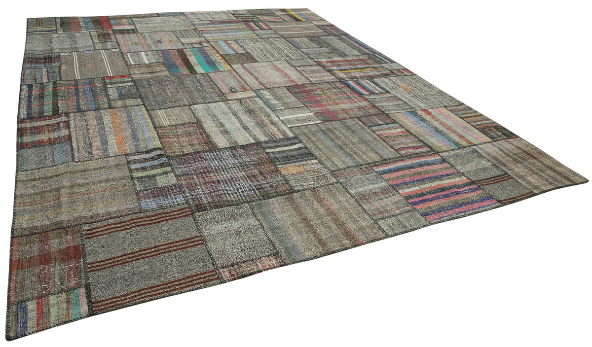 11x13 Multicolor Kilim Patchwork Rug - 36960