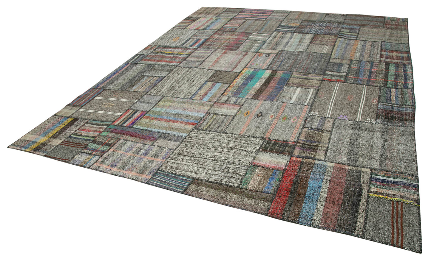 11x13 Multicolor Kilim Patchwork Rug - 36960