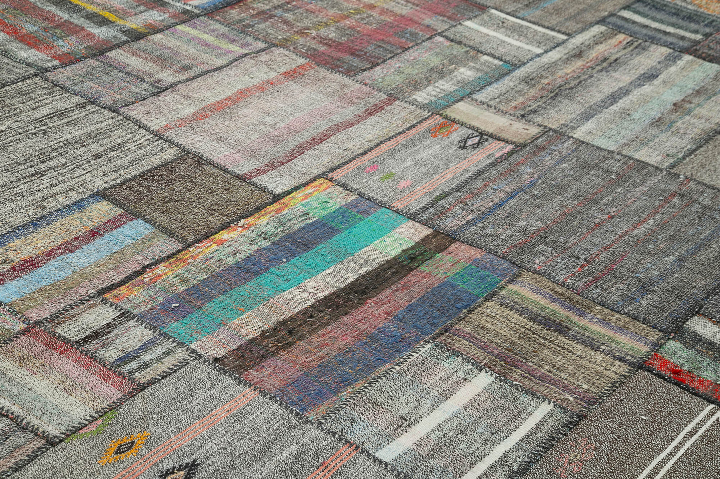 11x13 Multicolor Kilim Patchwork Rug - 36960