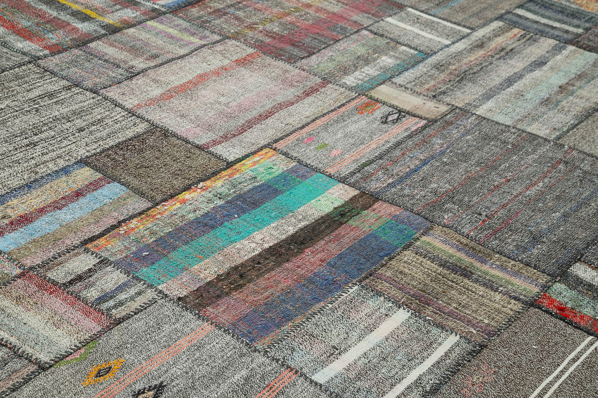 11x13 Multicolor Kilim Patchwork Rug - 36960
