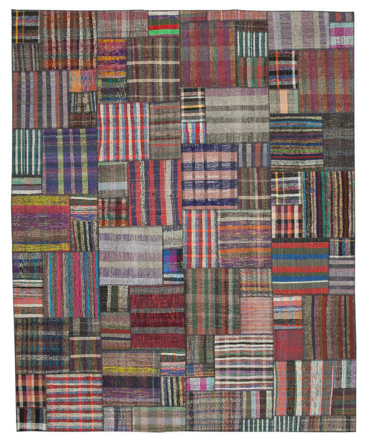 11x13 Multicolor Kilim Patchwork Rug - 36961