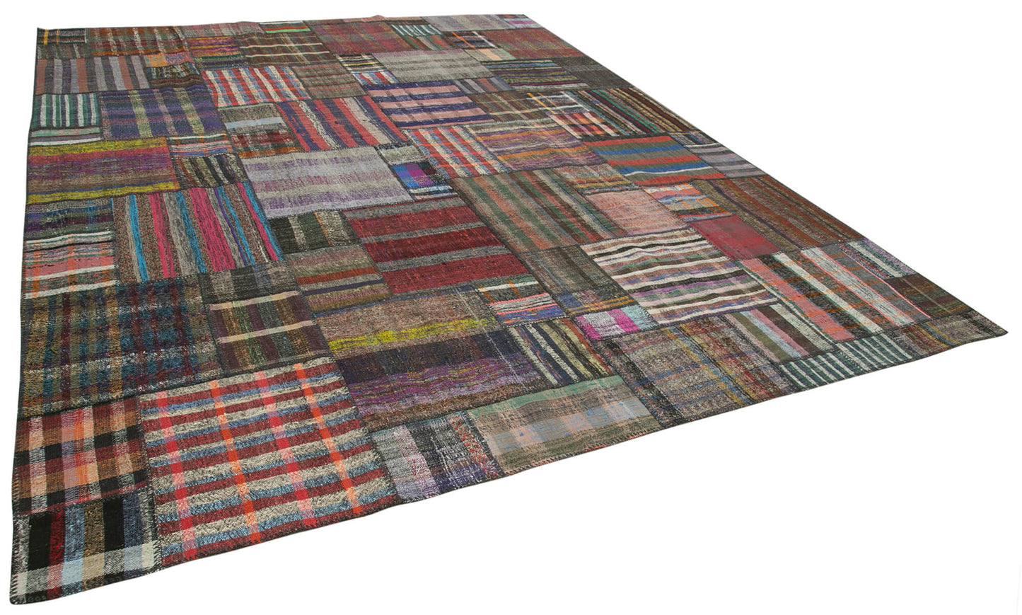 11x13 Multicolor Kilim Patchwork Rug - 36961