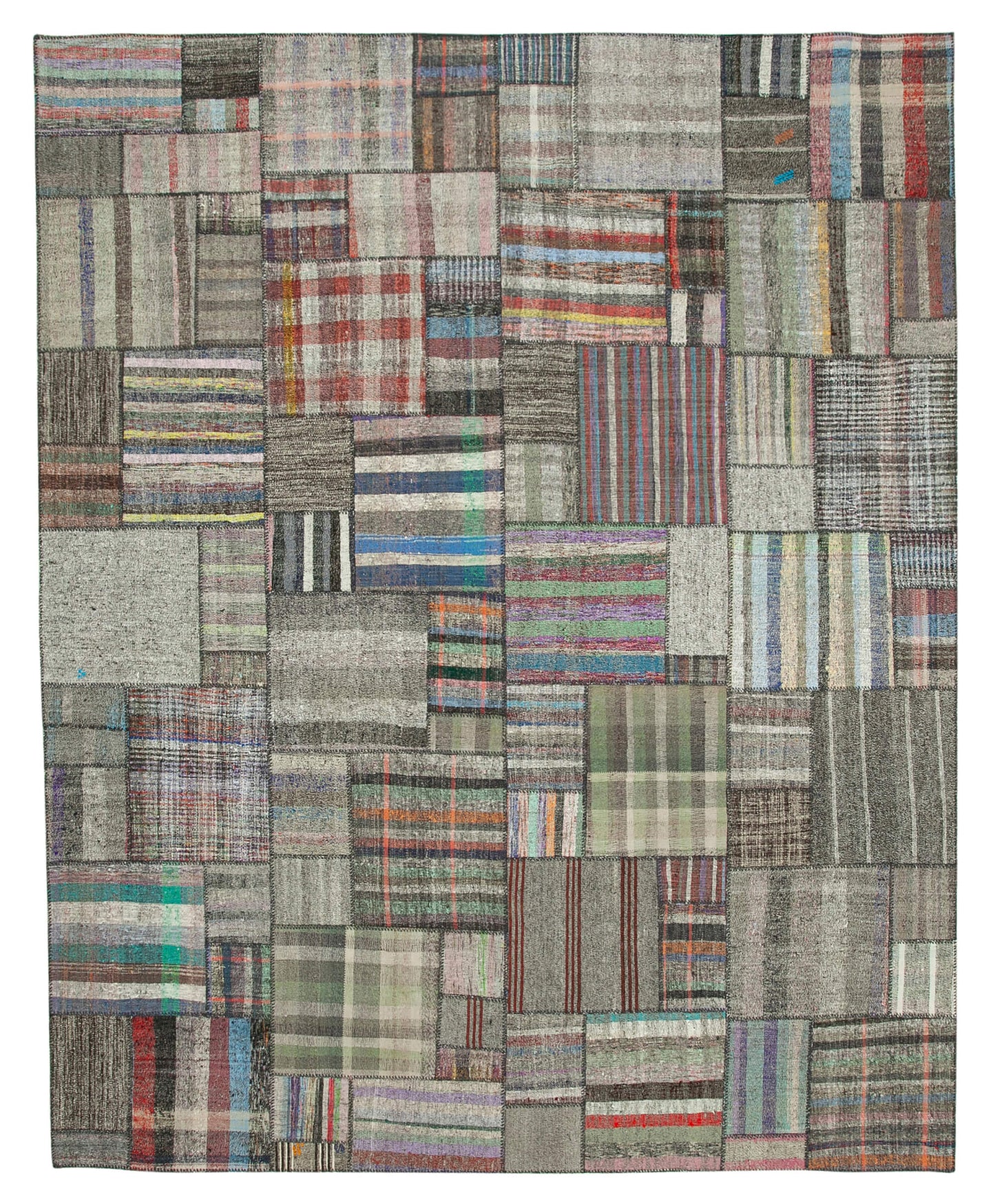 11x13 Multicolor Kilim Patchwork Rug - 36962