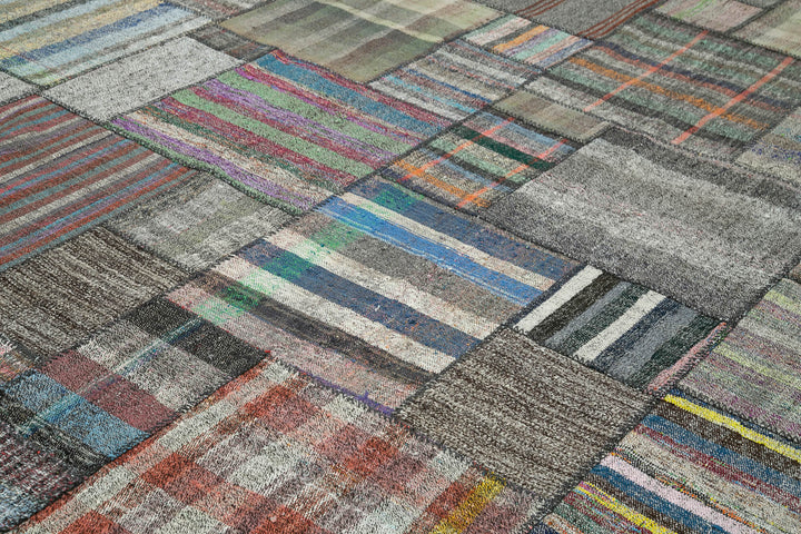 11x13 Multicolor Kilim Patchwork Rug - 36962