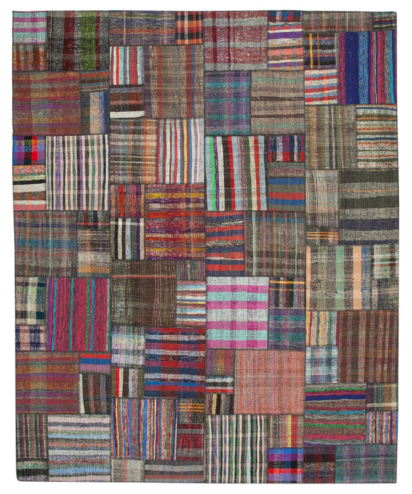 11x13 Multicolor Kilim Patchwork Rug - 36963