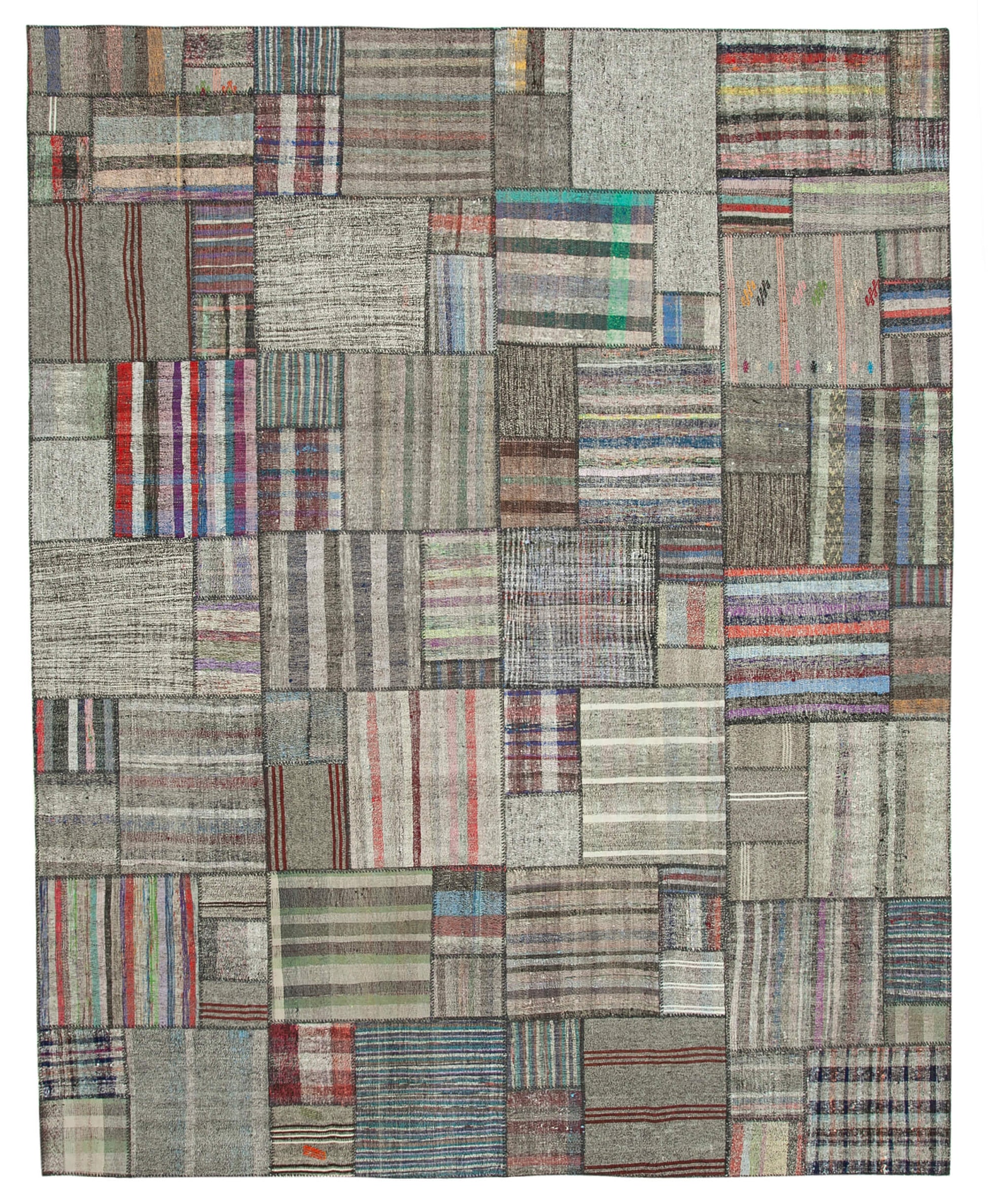 11x13 Multicolor Kilim Patchwork Rug - 36964