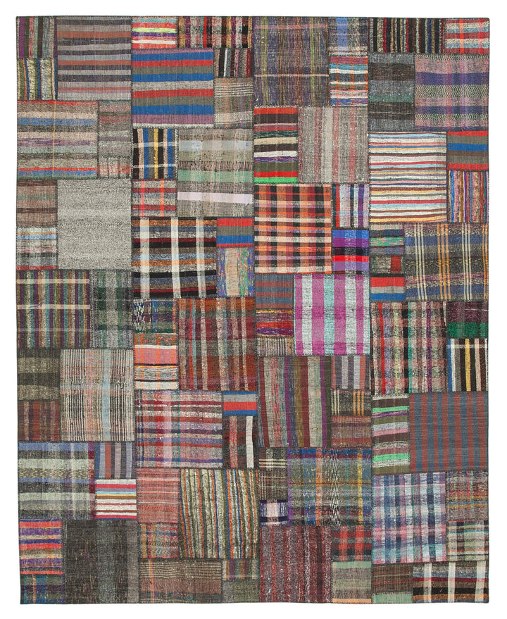 11x13 Multicolor Kilim Patchwork Rug - 36966