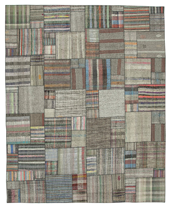 11x13 Multicolor Kilim Patchwork Rug - 36968