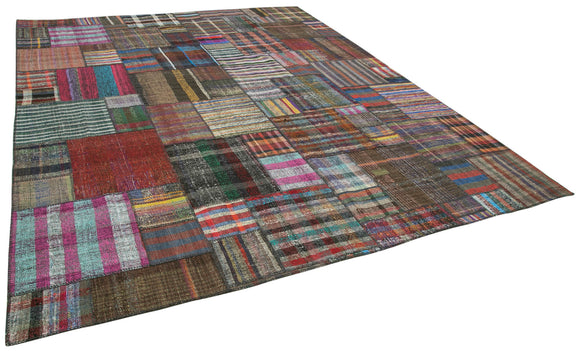11x13 Multicolor Kilim Patchwork Rug - 36969