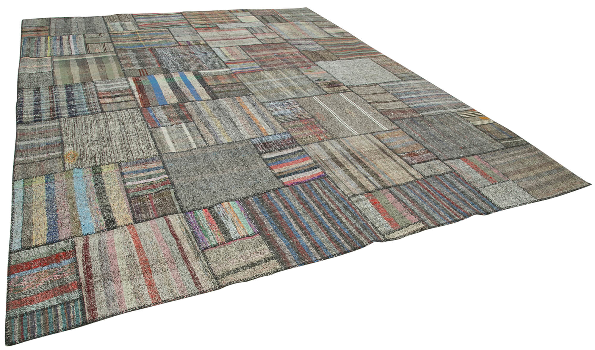 11x13 Multicolor Kilim Patchwork Rug - 36970