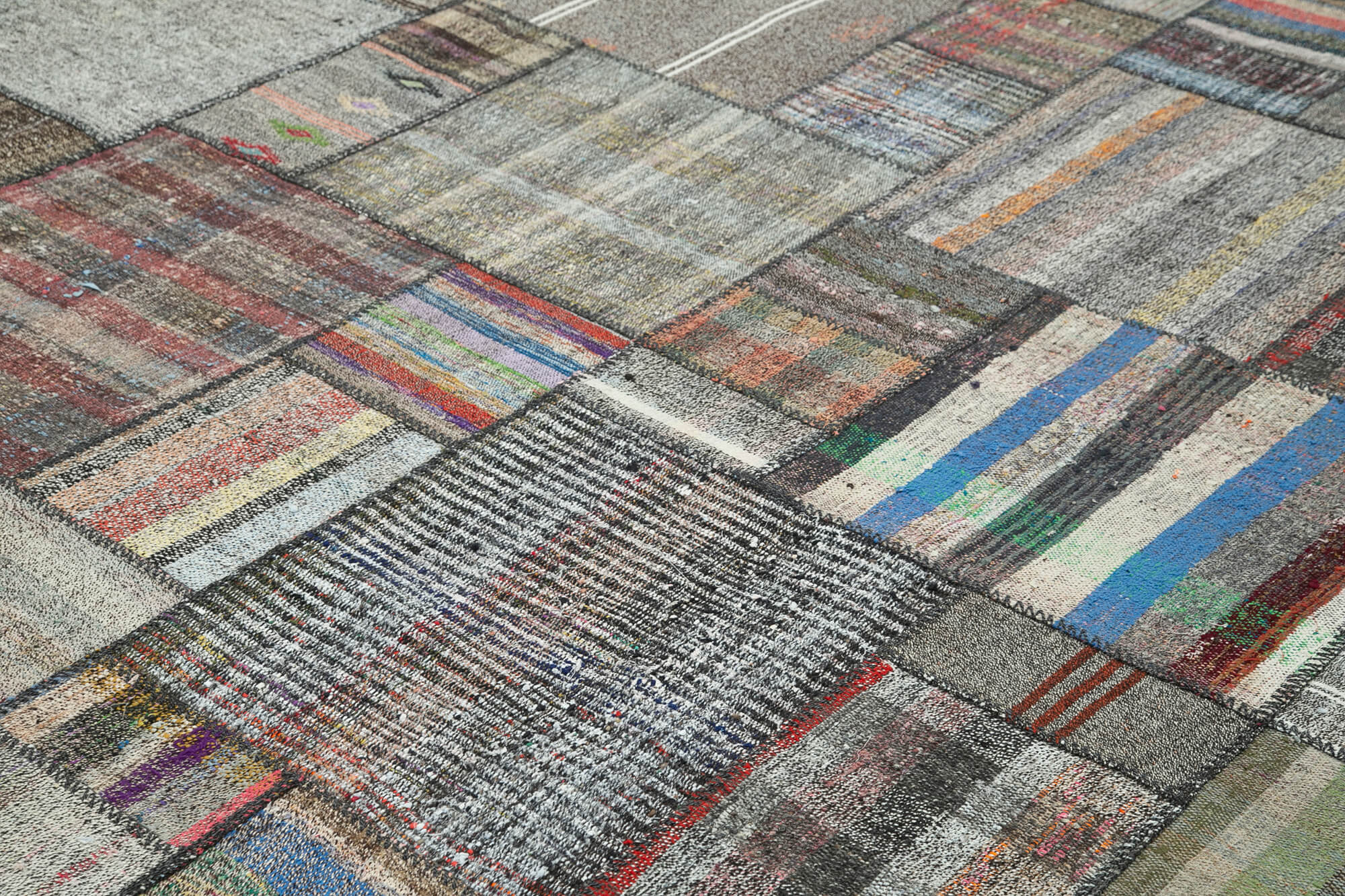 11x13 Multicolor Kilim Patchwork Rug - 36970