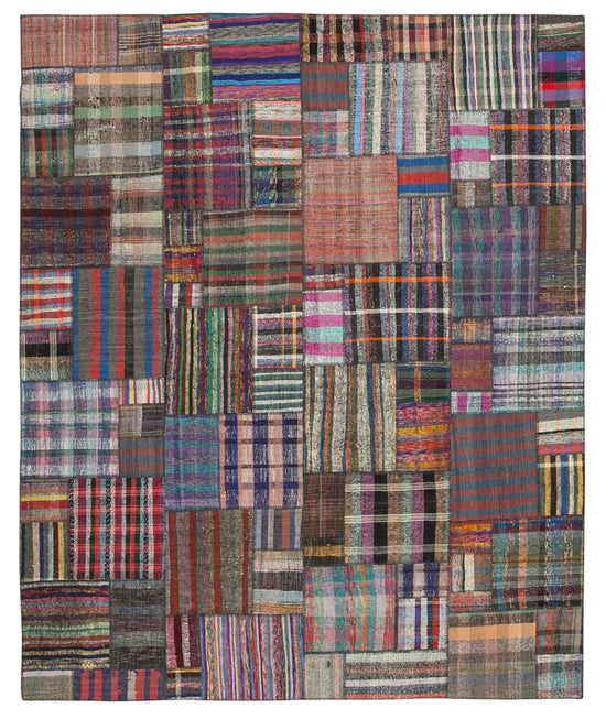11x13 Multicolor Kilim Patchwork Rug - 36971
