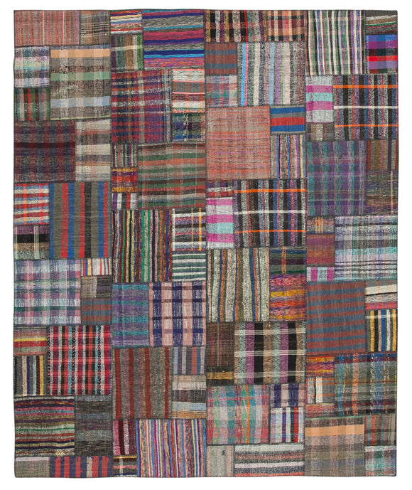 11x13 Multicolor Kilim Patchwork Rug - 36971