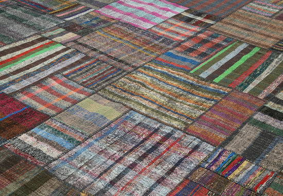 11x13 Multicolor Kilim Patchwork Rug - 36973