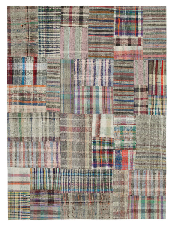 9x12 Multicolor Kilim Patchwork Rug - 36978
