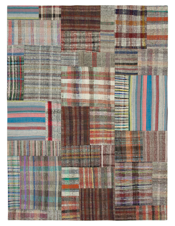 9x12 Multicolor Kilim Patchwork Rug - 36979