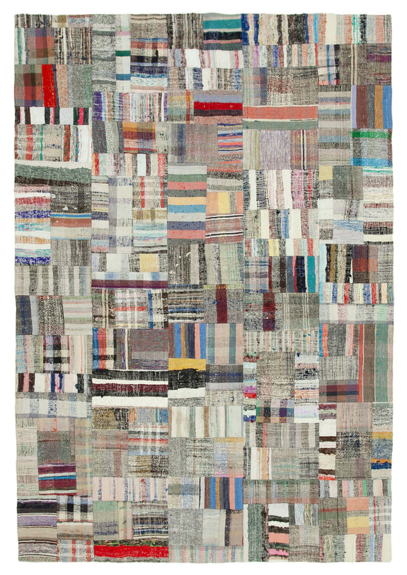 8x11 Multicolor Kilim Patchwork Rug - 36983